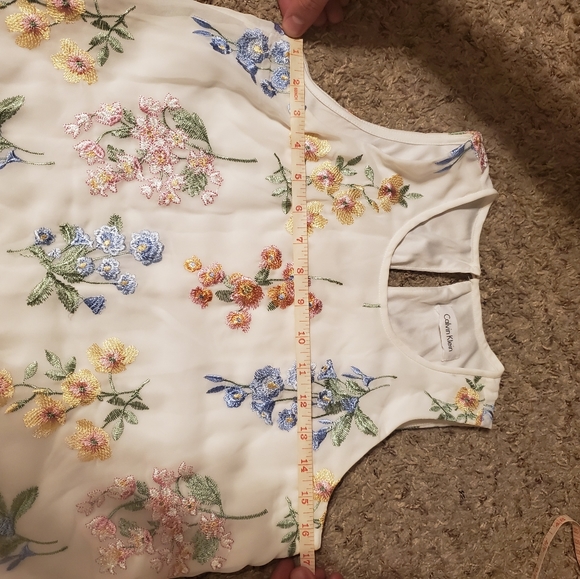 Calvin Klein Floral Embroidered Dress - Picture 3 of 4